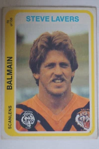 NRL Rugby League Vintage 1979 Scanlens Card Balmain Tigers Steve Lavers - Picture 1 of 6