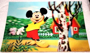 Vtg Disney Mickey Mouse 3d Lenticular Postcard NOS New Japan 1960-70s - Picture 1 of 2