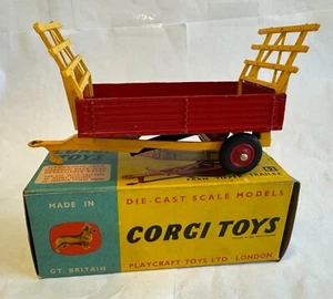 CORGI TOYS 62 - FARM TIPPER TRAILER - VERY GOOD COND. COMPLETE & ORIGINAL + BOX - Picture 1 of 6