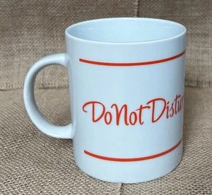 Taza de café vintage No molestar letras naranjas minimalista divertida - Imagen 1 de 7