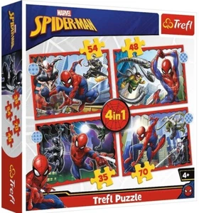 Nuevo Rompecabezas Trefl 4 en 1 Piezas 4+ Niños 34384 Heroico Spiderman - Imagen 1 de 5
