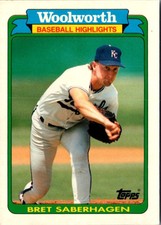 1990 Topps Woolworth Baseball Highlights Bret Saberhagen