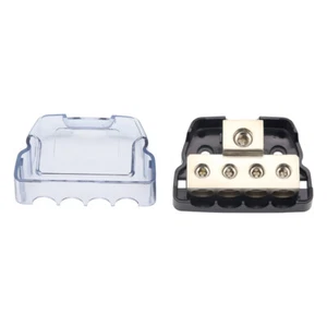 1 Set One 0 Gauge Input Four 4 Gauge Outputs Power Ground Amp Distribution Block - Picture 1 of 15