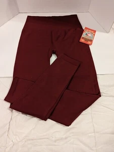 Women's Kyoyo Stretch Burgundy Fleece Lined Leggings Size Plus Size - Picture 1 of 7