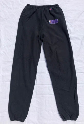 VTG - Sacramento Kings - CHAMPION - Reverse Weave Black Sweatpants - Men's 2XL Cover