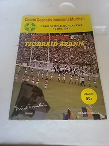 GAA Munster Hurling Final 1987 Cork V Programa Tipperary. - Imagen 1 de 3