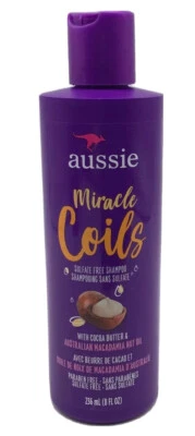 Aussie Miracle Coils Shampoo with Cocoa Butter & Nut Oil Sulfate Free 8 oz - Image 1 of 2