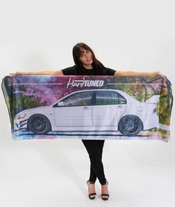 Mitsubishi Evolution 9 CT9A 4G63 Lancer Ralliart JDM Race Car Workshop Banner Fl - Picture 1 of 17
