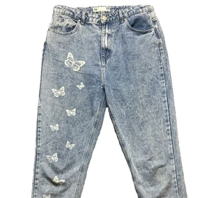 Refuge Schmetterling hoch tailliert gerades Bein Jeans Junior Damengröße 11 - Bild 1 von 9