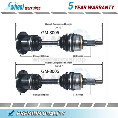 Front CV Axle Shaft CV Joint Assembly for Chevrolet Astro 4.3L AWD 1990-1996 - Image 1 of 2