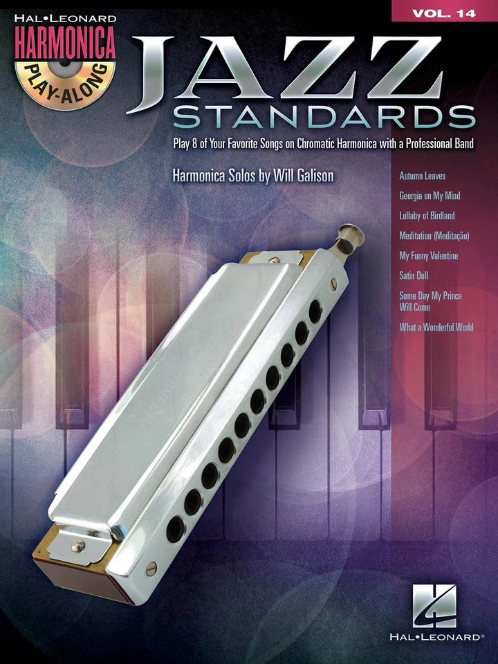 Jazz Standards Harmonica Play-Along Vol 14 Harp Sheet Music Songs Book CD - Image 1 of 1