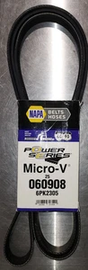 NAPA Micro-V Serpentine Belt 060908 6PK2305 – 91-1/4” Length Power Series New - Picture 1 of 2