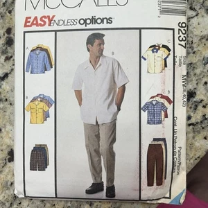 Pantalones camisas McCalls Easy Endless Options #9237 para hombre 38-42 cintura abotonadas - Imagen 1 de 11