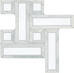 Gamma 2" Natural Stone Basketweave Wall and Floor Mosaic Tile (10 PC Per Cart... - Picture 1 of 6