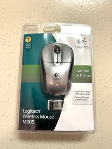 NEW SEALED Logitech M305 Wireless Optical Mouse w/ Receiver Silver  - Picture 1 of 2