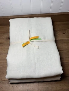 West Elm European Flax Linen Blackout Curtain ~ 48” x 96” ~ Alabaster - Picture 1 of 9