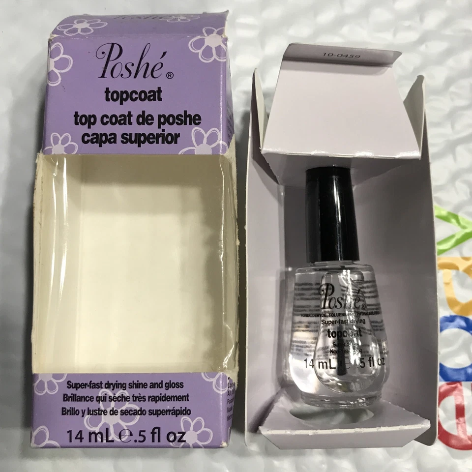 Poshe Super Fast Drying Shine and Gloss Top Coat 0.5 Oz 14ml
