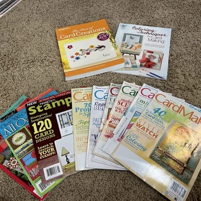 Mixed Lot~11 PaperCrafts & Card Maker Magazines & Books For Card Making Crafts - Image 1 of 4