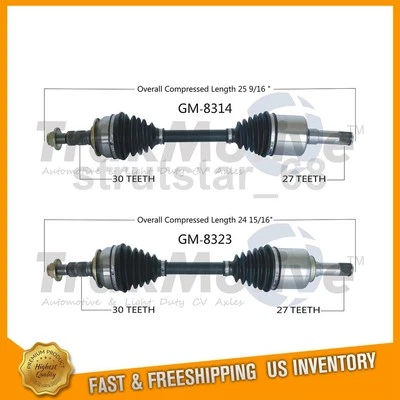 TrakMotive CV Axle Shaft 2pcs Front Left Front Right Fits Cadillac SRX 2012-2016 - Изображение 1 из 3