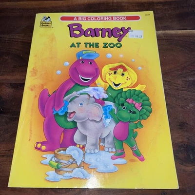 Vintage 1993 Barney & Friends Golden Coloring Book Half Colored - Image 1 of 4