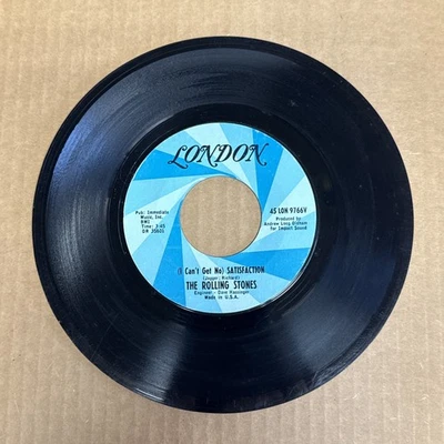 45 об/мин винтажный 7-дюймовый виниловый одиночный хитовый музыкальный автомат на роликах не получает удовлетворения - Изображение 1 из 2