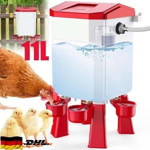 Futterautomat Hühner und Hühnertränke – 11 L, Wassertränke Hühner, Hühner Tränke - Bild 1 von 18