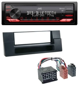 JVC DAB MP3 Bluetooth USB Autoradio für BMW X5 E53 5er E39 Rundpin Ablagefach - Bild 1 von 7