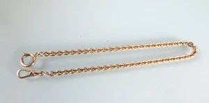 Vintage Gold Tone Pocket Watch Chain 12" Inch  -Spring Ring and Lobster Clasps- - Picture 1 of 5