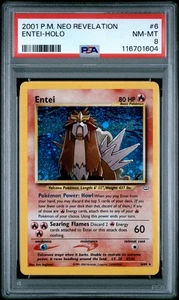 2001 POKEMON NEO REVELATION #6 ENTEI-HOLO PSA 8 NM-MT - Picture 1 of 3