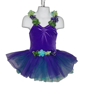 Wildflowers Ballet Tutu Child X-Small Dance Costume Purple With Flowers New - Picture 1 of 9