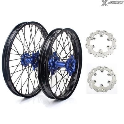 For Yamaha 21"+19" CNC Wheels Discs Rotors Kit YZ250F 2014-2024 YZ450F 2014-2015 - Image 1 of 4