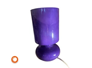 1980er IKEA LYKTA - handgeblasen- Glas Tischleuchte Lila Nachttischlampe - Bild 1 von 1