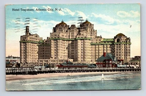 1916 Hotel Traymore Boardwalk & Beach Atlantic City NJ CT PHOTOCHROM Postcard - Picture 1 of 4