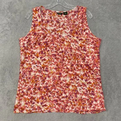 Blusa informal sin mangas Eddie Bauer para mujer L rosa naranja floral Foto 1 de 4