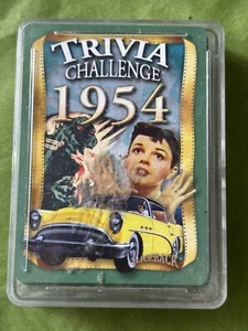 NEW Trivia Challenge 1954 Playing Cards in Plastic Case Sealed - Picture 1 of 2