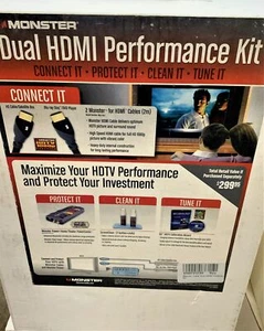 Monster Cable Dual HDMI Performance Kit: 2x HDMI, Home theatre Surge Protector.. - Picture 1 of 1