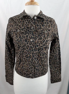 Chaqueta vaquera Sarah con estampado de leopardo talla S Nine West elástica animal elegante nueva con etiquetas Foto 1 de 4