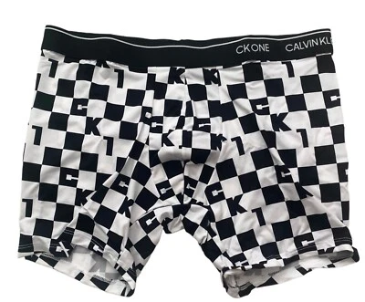 Calvin Klein Nuevo CK One Logo Negro Cuadros Boxer Calzoncillo Ropa Interior NB2226 008 Foto 1 de 3