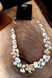 I.N.C. Gold-Tone Pavé Flower & Crystal All-Around Statement - Picture 1 of 5