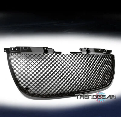 2007-2013 GMC YUKON XL DENALI 1500 2500 FRONT TOP MAIN GRILLE GRILL GLOSS BLACK - Image 1 of 4