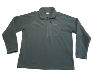 Columbia 1/2 Zip Fleece Pullover Sweatshirt Light Teal Mens XL Zippered Pockets - Picture 1 of 14