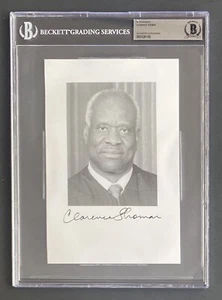 FOTO FIRMADA CLARENCE THOMAS 6X9 BECKETT AUTÉNTICA FOTOGRAFÍA AUTOMÁTICA - Imagen 1 de 3