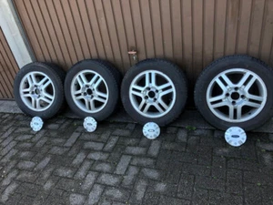 4xkomplette Sommerreifen+Alufelgen+Radkappen 195/60R15 88H für Ford Focus,Fiesta - Bild 1 von 17