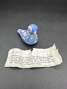 Pablo Zabal Keramik Vogel Figur chilenische Volkskunst blauer Vogel 70er Jahre - Bild 1 von 7