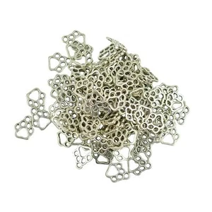 100pcs Tibetanische Silberne   Tatzen Druck Charme Anhänger Baumeln DIY - Picture 1 of 5