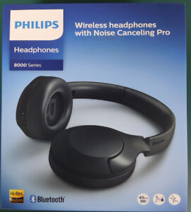 Philips H8506 Over-Ear Wireless Headphones with Noise Cancellation (ANC), Black