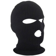 3 Hole Warm Ski Mask Balaclava Black Knit Hat Face Shield Beanie Cap Snow Winter