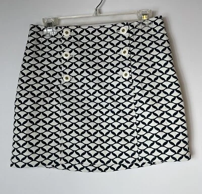 Vineyard Vines Whale Tail Blue/White Print Embroidered Button Mini Skirt Size 2 - Image 1 of 4