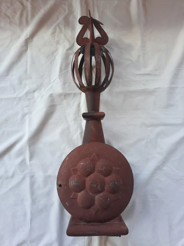 Antique Architectural Reclaimed Zinc Roof Finial 19th Century Folk Art Cover