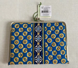 Vera Bradley RIVIERA BLUE Hugs n Kisses Photo Holder Kiss Lock Album Pictures - Picture 1 of 5
